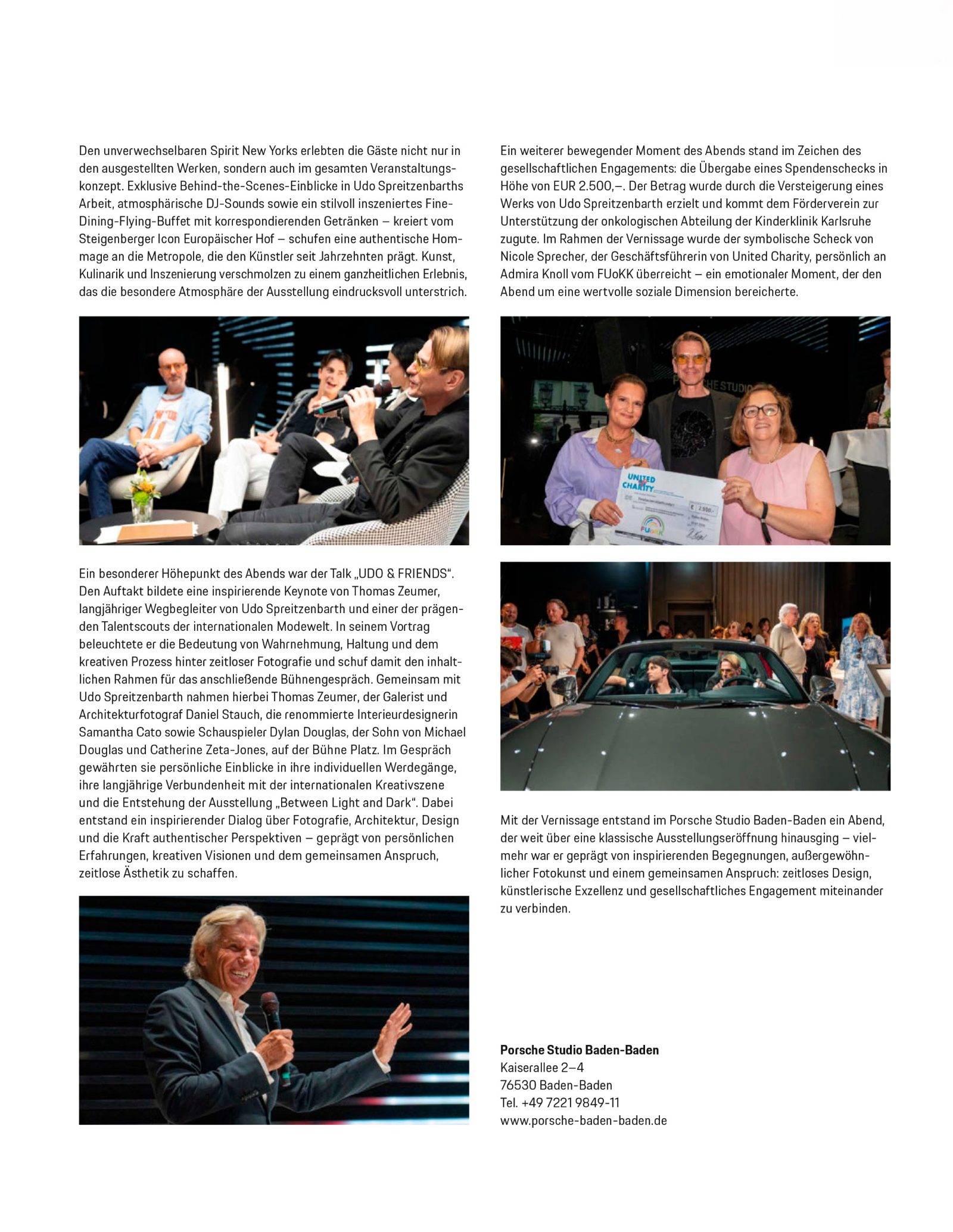 Gala · Porsche Studio Baden-Baden · Vernissage Between Light & Dark · page 2