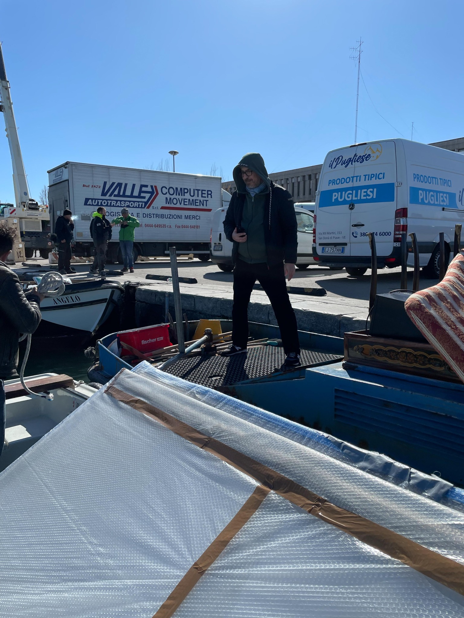 RESET Venice 2023 — artwork transport by boat